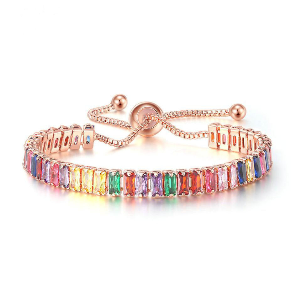 Boho Rainbow Tennis Bracelets For Women