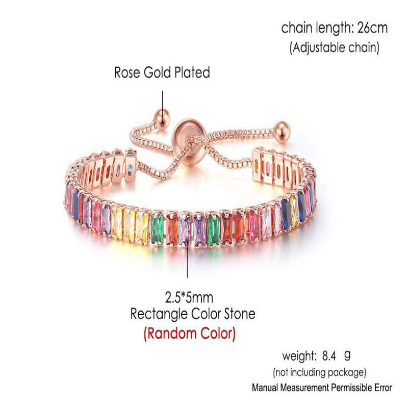 Boho Rainbow Tennis Bracelets For Women
