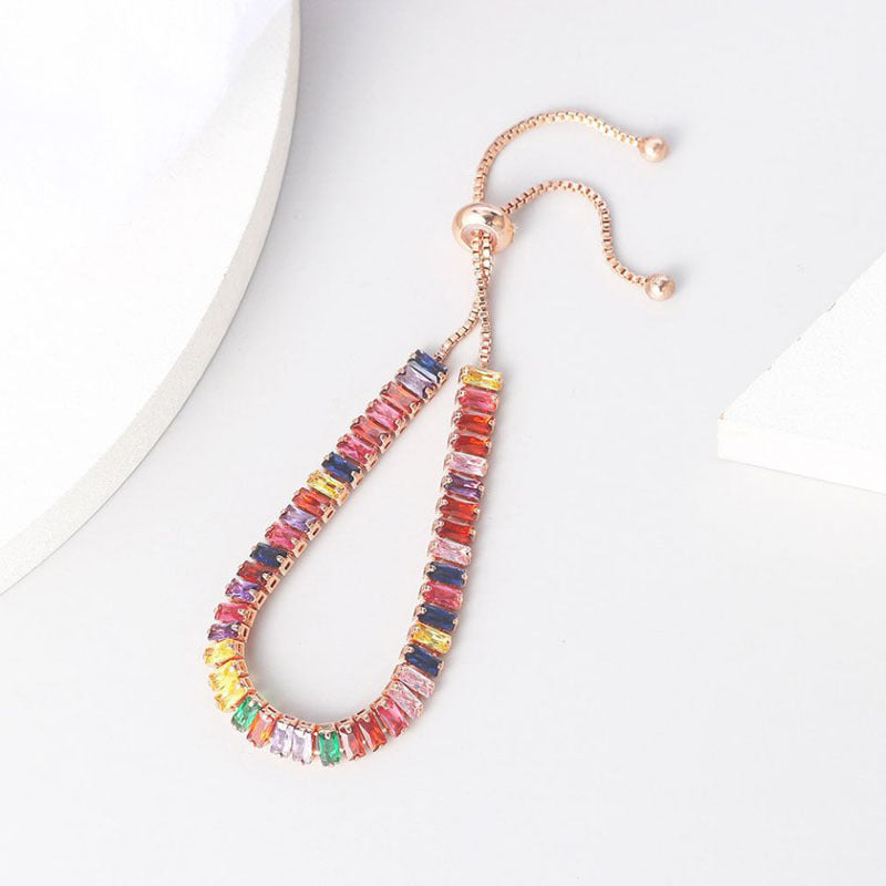 Boho Rainbow Tennis Bracelets For Women