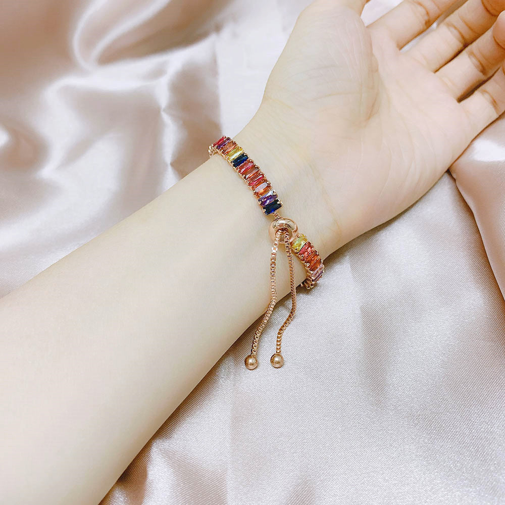 Boho Rainbow Tennis Bracelets For Women