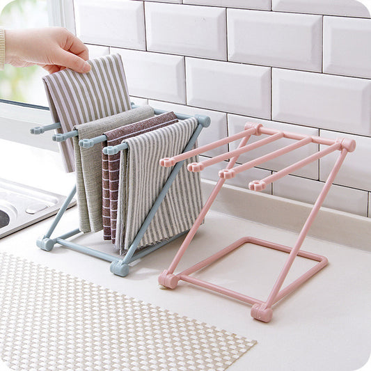 Foldable Dishcloth Shelf Kitchen Accessories