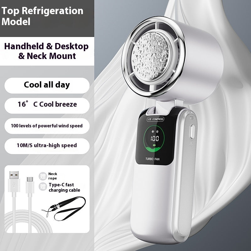 New Ice Pack High-Speed Handheld Eletirc Fan