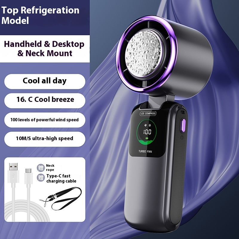 New Ice Pack High-Speed Handheld Eletirc Fan