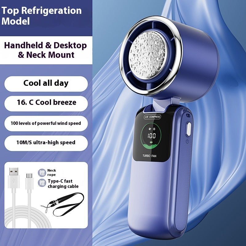 New Ice Pack High-Speed Handheld Eletirc Fan