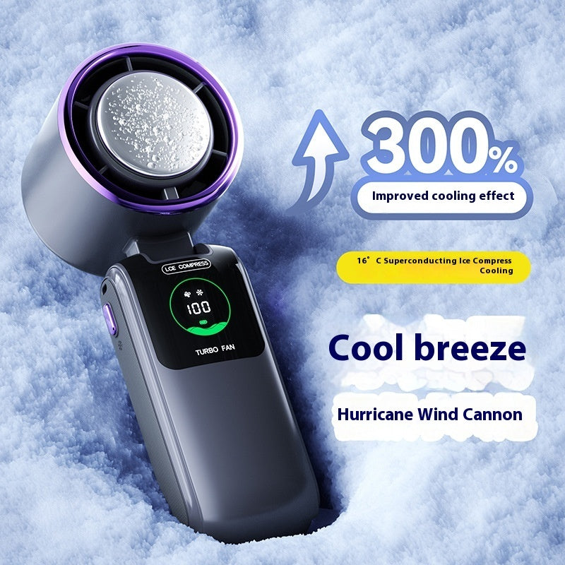 New Ice Pack High-Speed Handheld Eletirc Fan