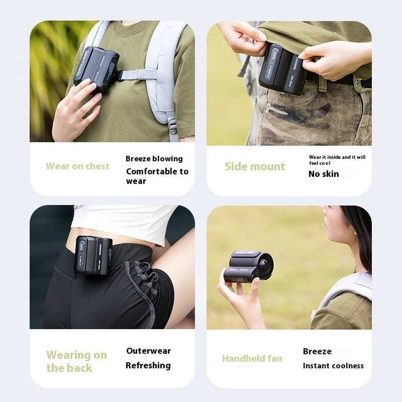 Summer Cooling Portable Small Air Fan For Outdoor Sports Travel Work