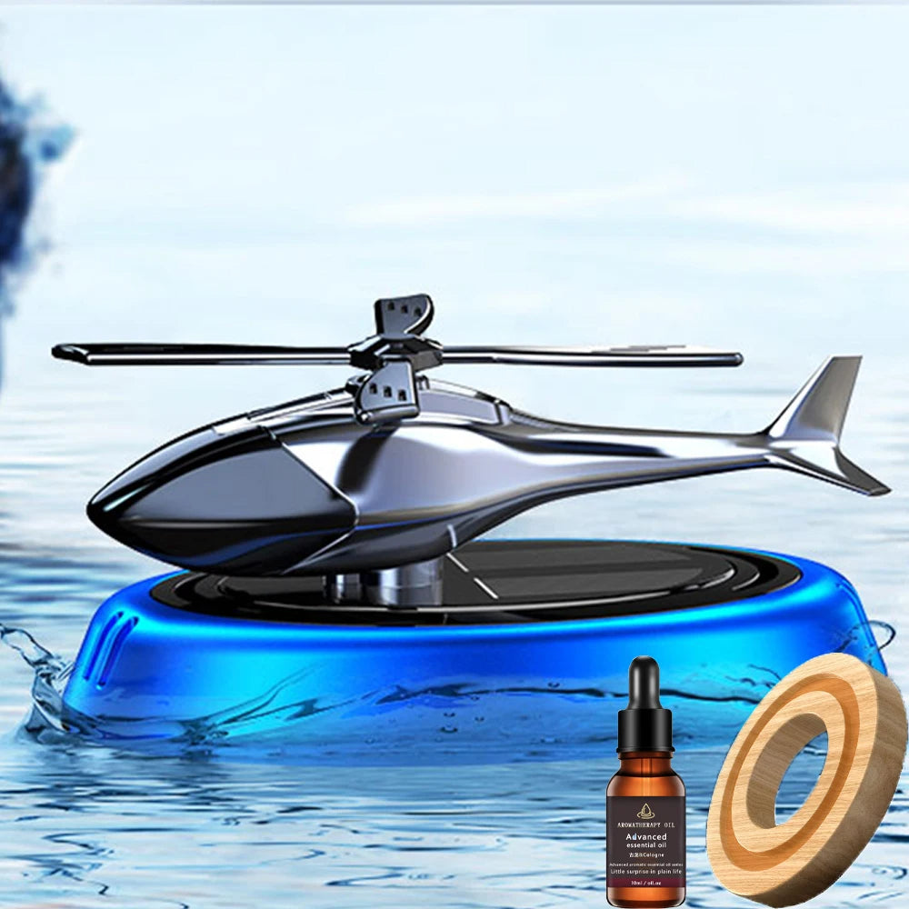 Solar Powered Helicopter Car Air Freshener