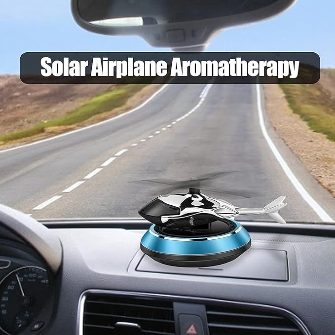 Solar Powered Helicopter Car Air Freshener