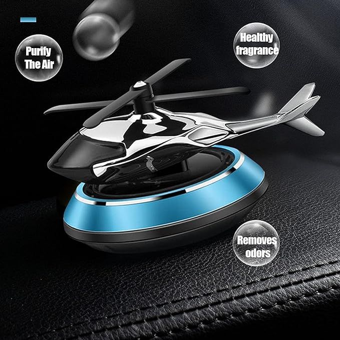 Solar Powered Helicopter Car Air Freshener